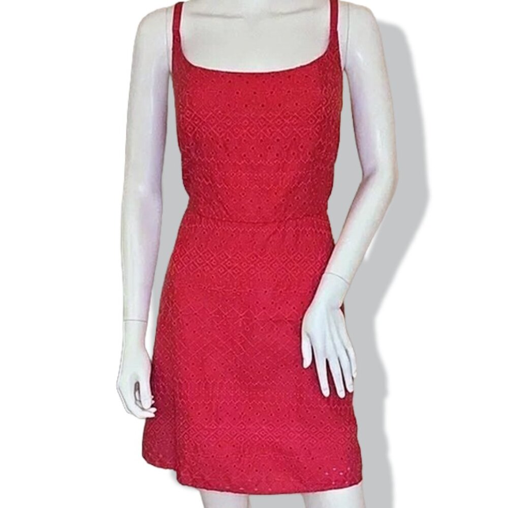 *NWT* Old Navy Red Eyelet Dress With Pockets
